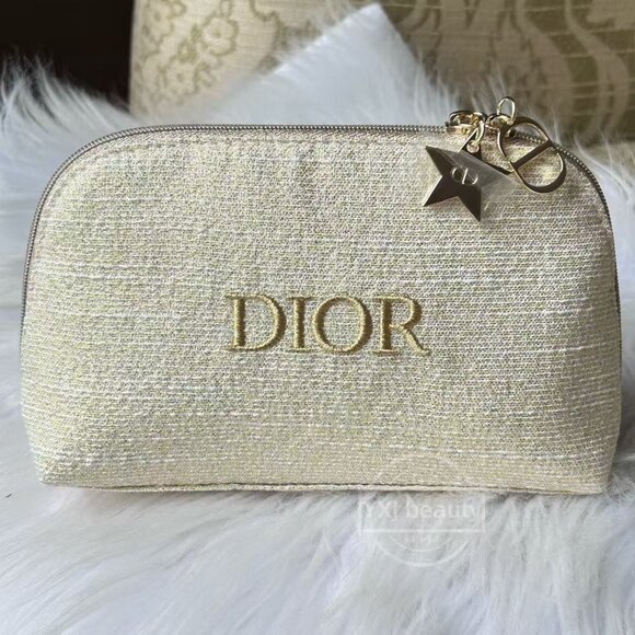 New Dior Trousse Pouch Cosmetic Bag Makeup Travel Case with Charms - Picture 1 of 7
